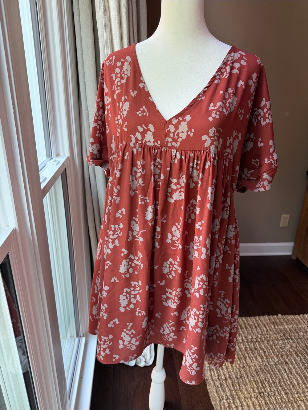 By Together Rust Floral Mini Dress